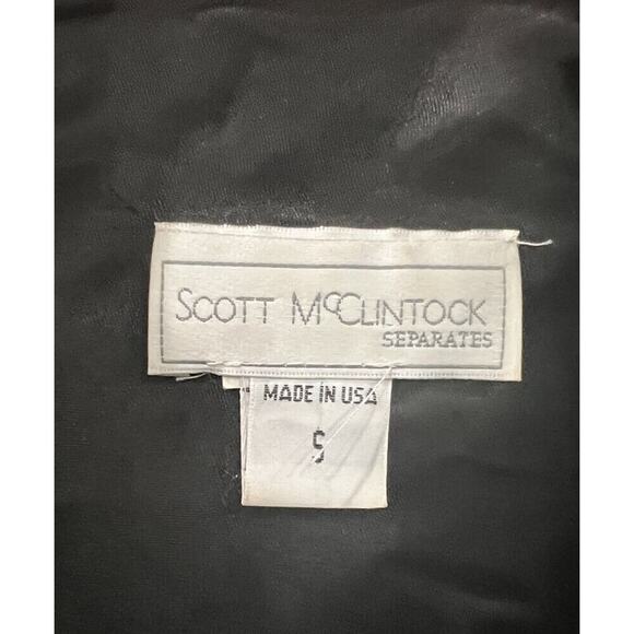 Scott McClintock Separates Women’s Open Front Black Velvet Jacket Lined VTG SM - Picture 3 of 5